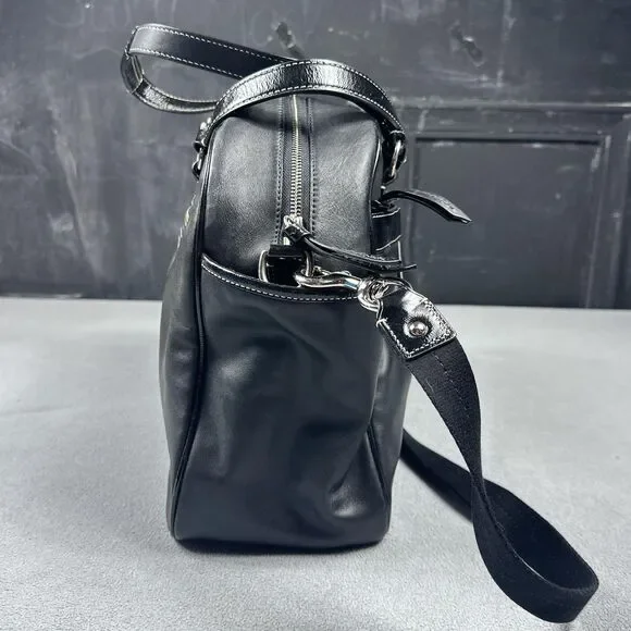 Coach Addison Tote Black Leather Diaper Bag Satchel Shoulder Crossbody F18374 - Picture 5 of 15